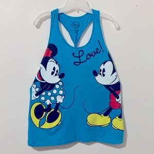 Disney Blue Criss Cross Tank Top Size L Used